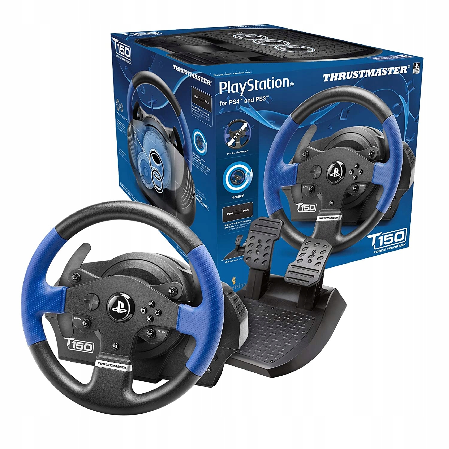Thrustmaster T150 ハンコン PS3/PS4/PS5:PC対応 Kierownica Thrustmaster T150 PC PS3 PS4 PS5 4160628 - Mediak.pl