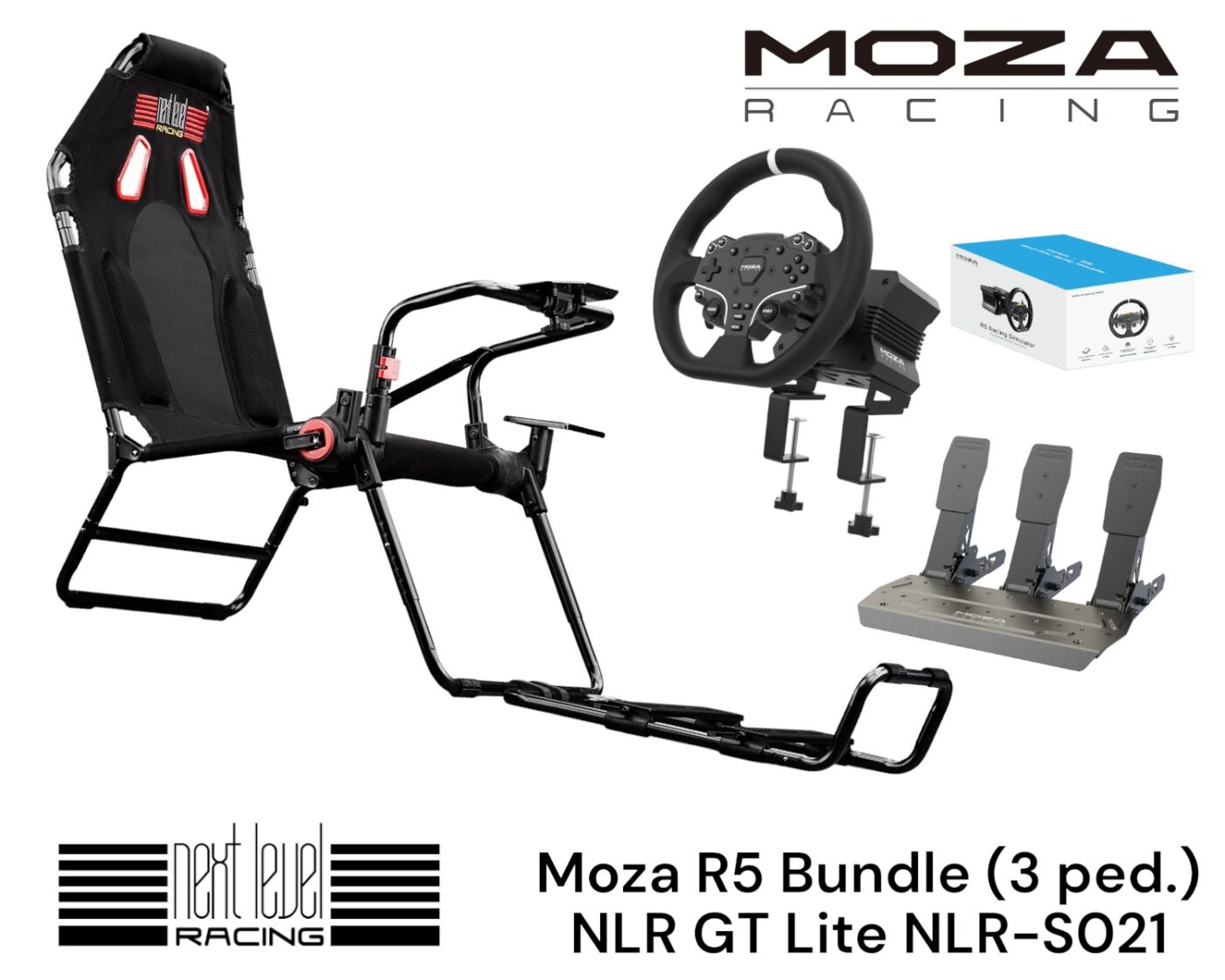 Moza Racing R5 ミナト Zestaw Dwupedałowy MOZA R5 z Kierownicą ESX + Mod RS046 pod