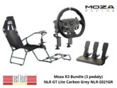 Moza R3 Bundle Zestaw Trzypedałowy + NLR GT Lite Carbon Grey NLR-S021GR - obrazek 1