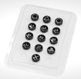 Zestaw nakładek PlayStation na przyciski do kierownic Fanatec - obrazek 1