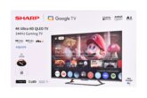 Telewizor SHARP 55HR7265E QLED 55" 4K Ultra HD Google TV Dolby - obrazek 1