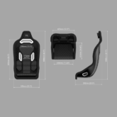 Fotel HSX Hybrid Formula Pro Racing Bucket Seat - Fiberglass Black - obrazek 5