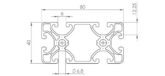 Treq Profil Aluminiowy Czarny 8040 - obrazek 2