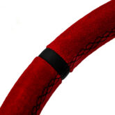 Kierownica DriftShop czerwona zamsz 35cm / 90mm DS-90-RED - obrazek 3